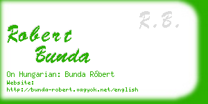 robert bunda business card