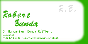 robert bunda business card